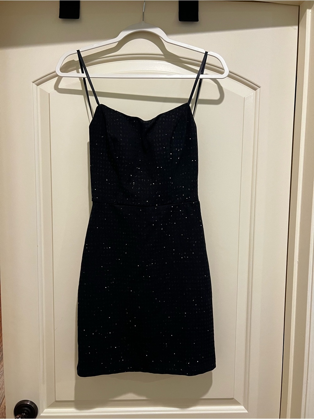 B Darlin Black Sparkle Strapless Mini Dress